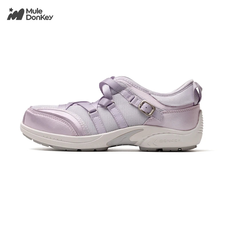 Mule Donkey Mesh Strap Platform Mary Jane