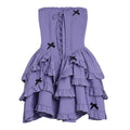 SagiDolls Sniper# Black and Purple Two-Color Strapless Cake Dress