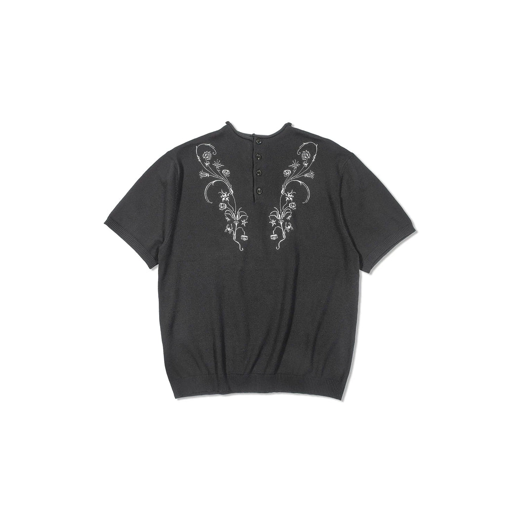 TZ killer White Floral Embroidered Breathable Slim Fit Tee
