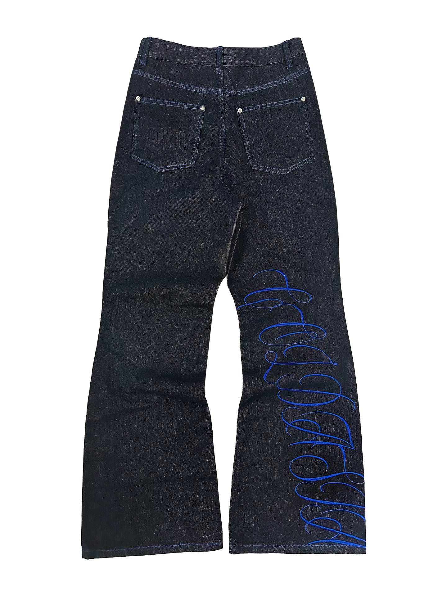 ColdAsia Flower-type Embroidered Original Cow Jeans
