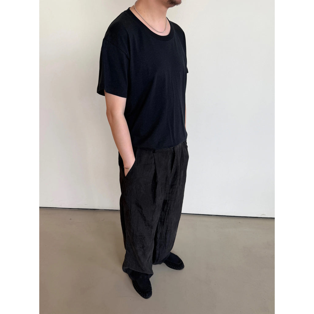 Anniehall Relaxed Washed Linen-Blend Breathable Tee