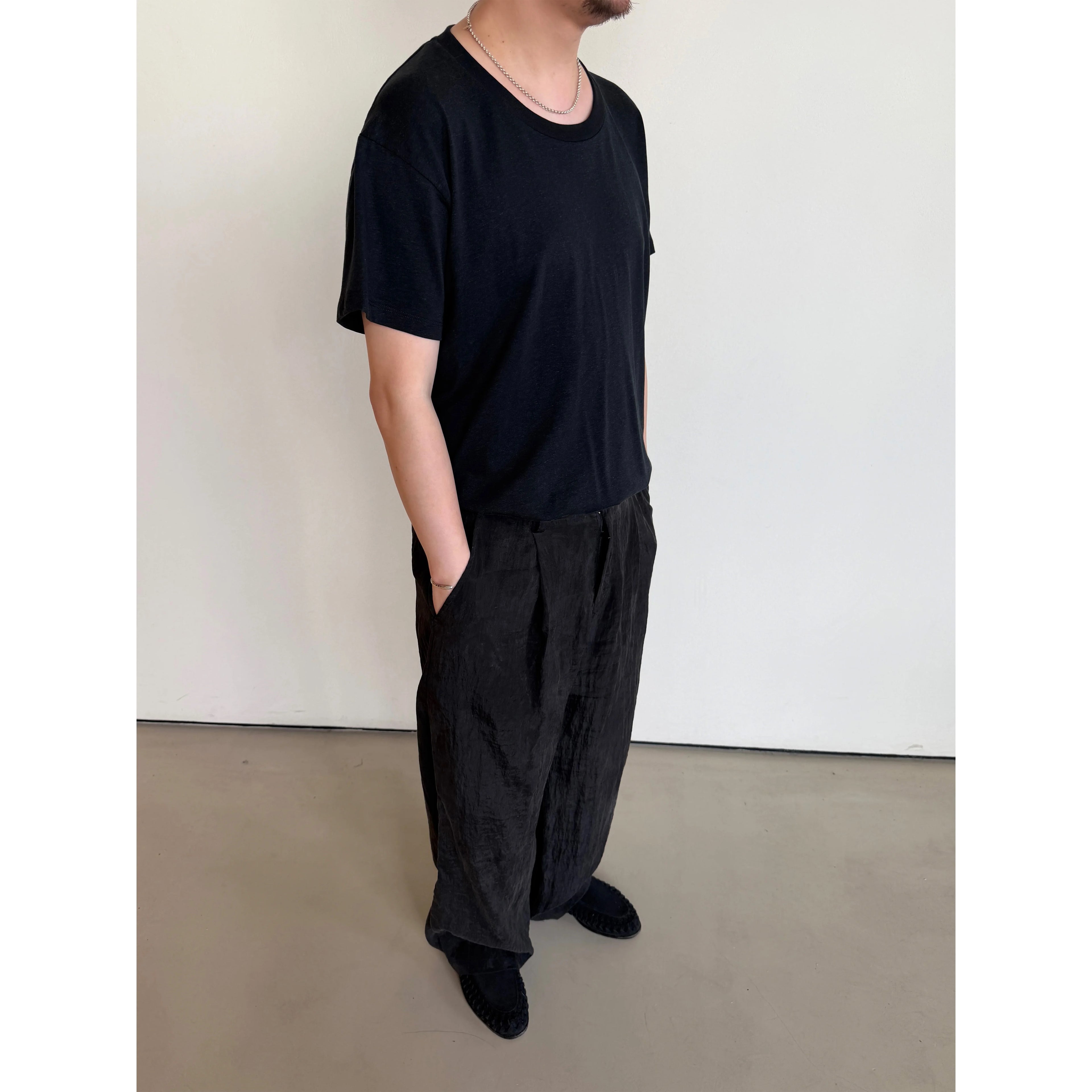 Anniehall Relaxed Washed Linen-Blend Breathable Tee