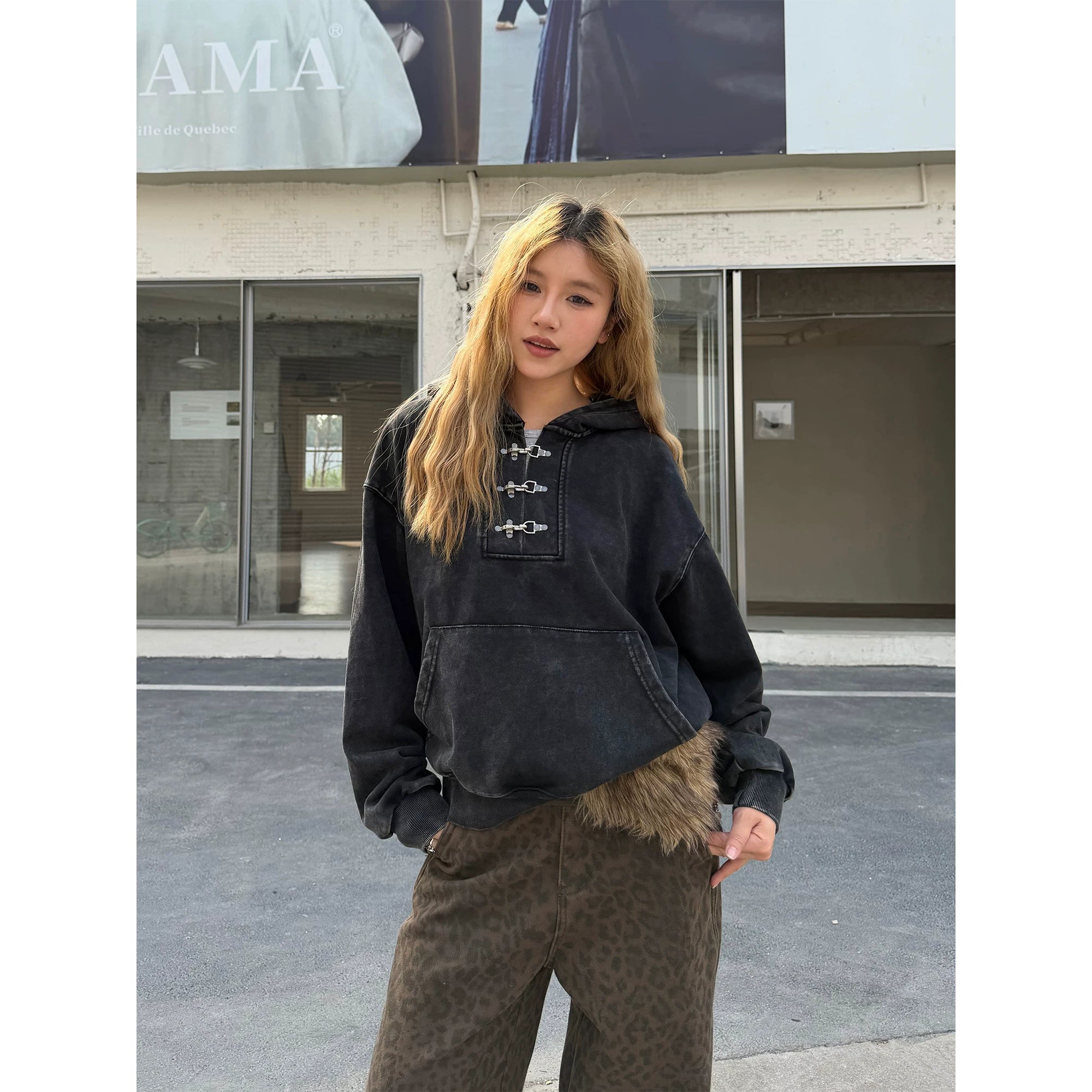 CCYE Lobster Buckle Hooded Casual Sweater