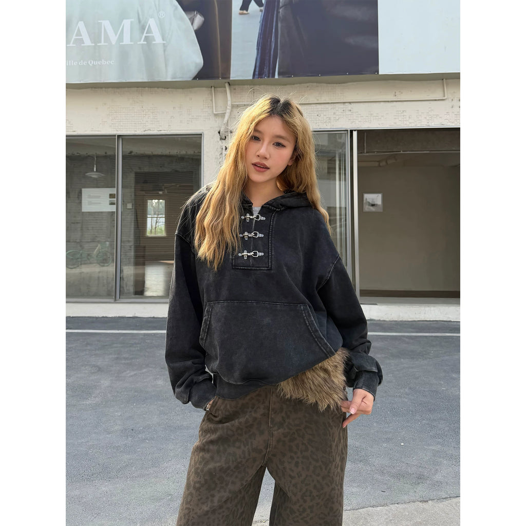 CCYE Lobster Button Heavy Hooded Sweater