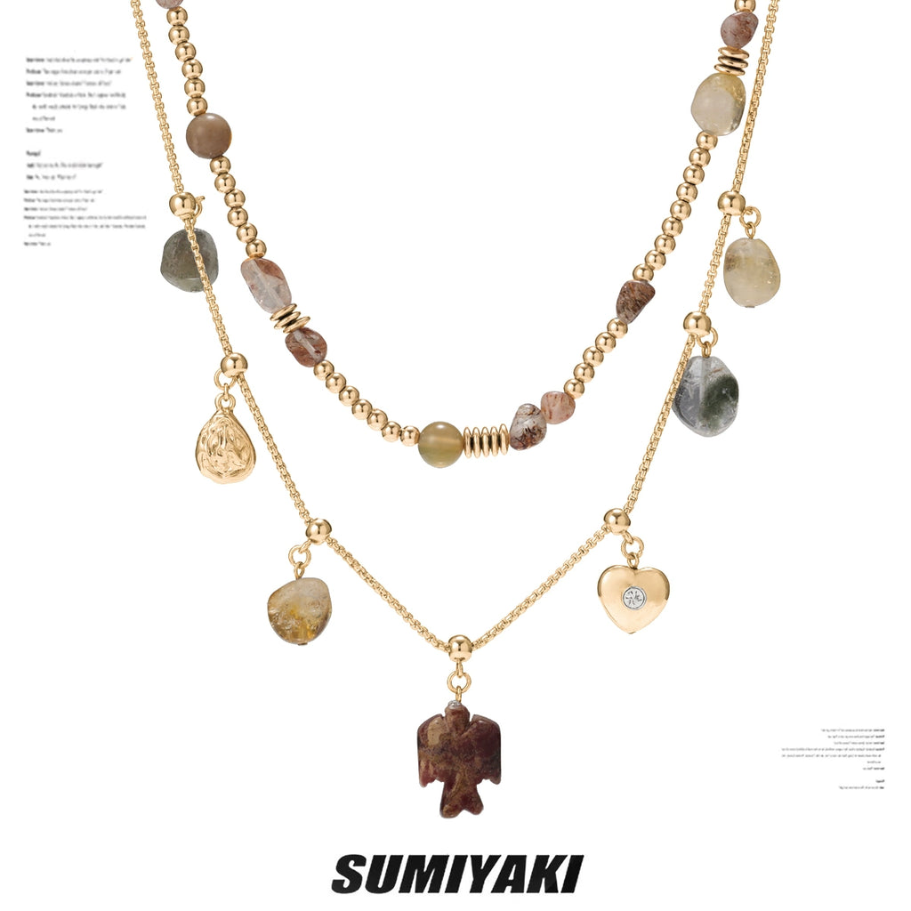 SUMIYAKI Natural Citrine Energy Stone Lucky Beads