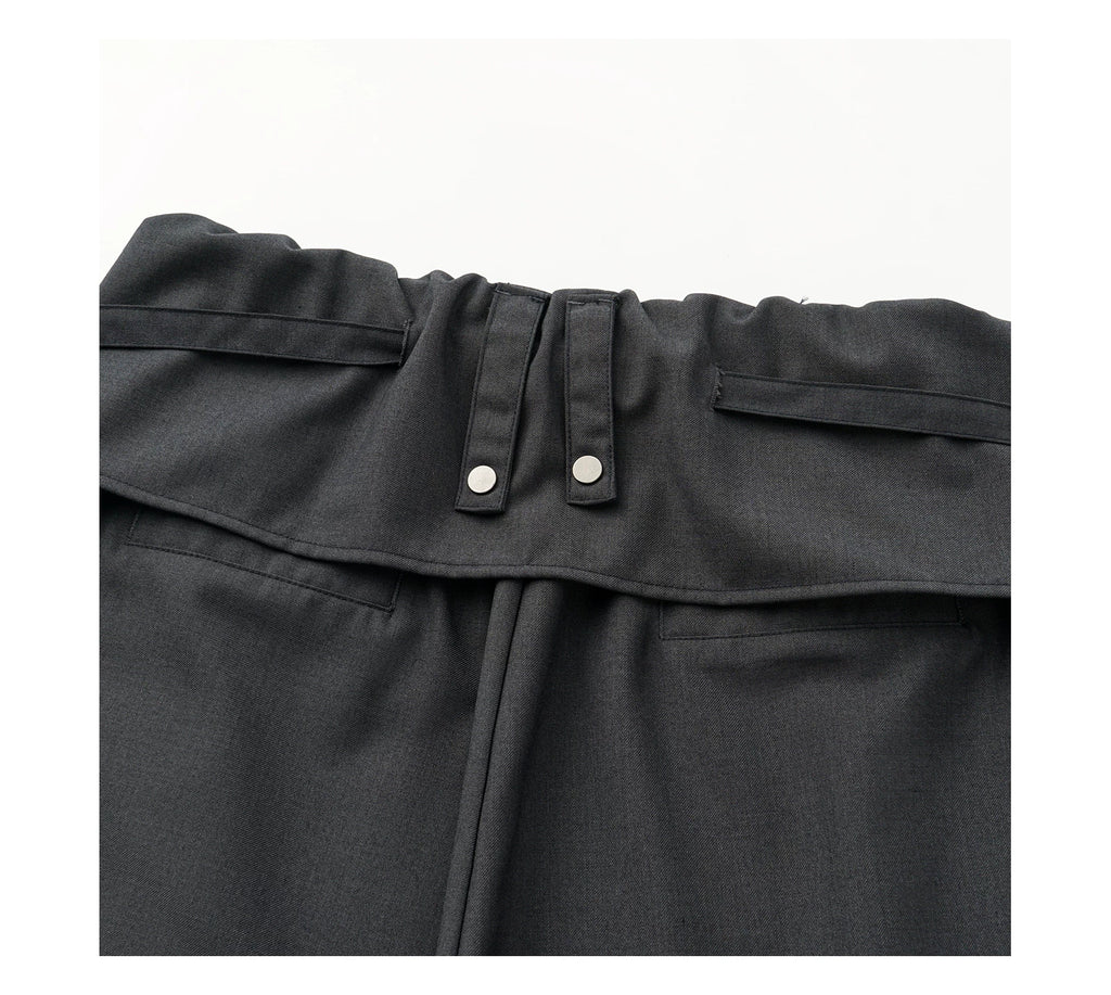 Oinimi Waist Head Loose Drape Strap Wide Leg Slacks