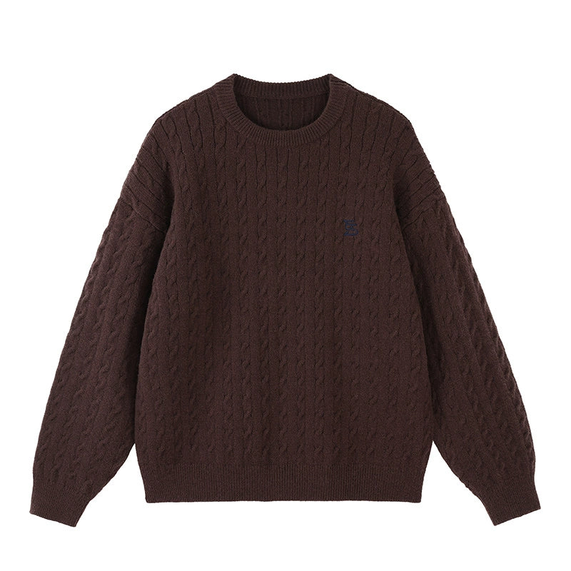 MATCHA STORY Vintage Twist Loose Sweater