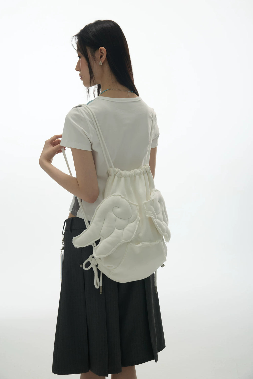 Yawhat Polka Dot Three-dimensional Wings Burr Backpack