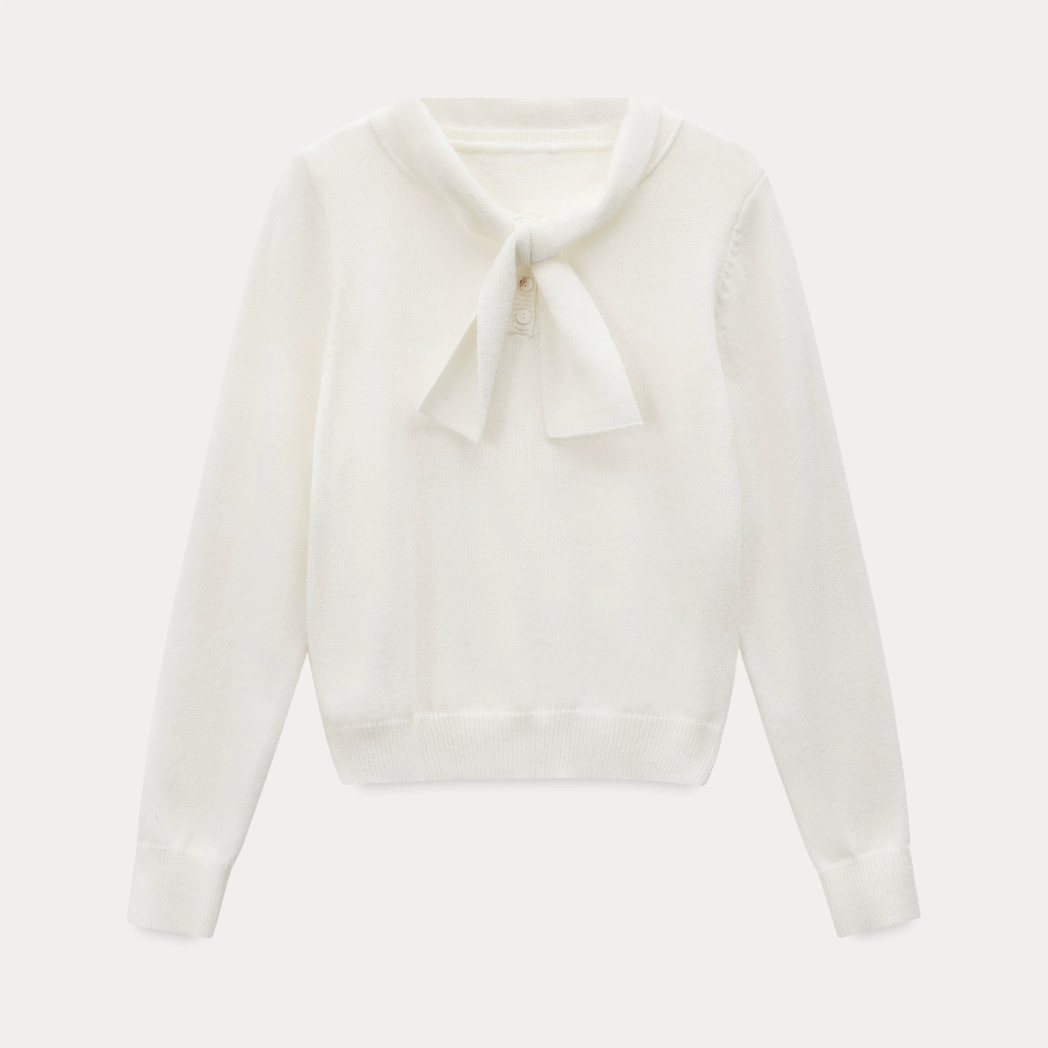 EGGKA Butterfly Neck Pullover Gentle Wind Knitted Sweater