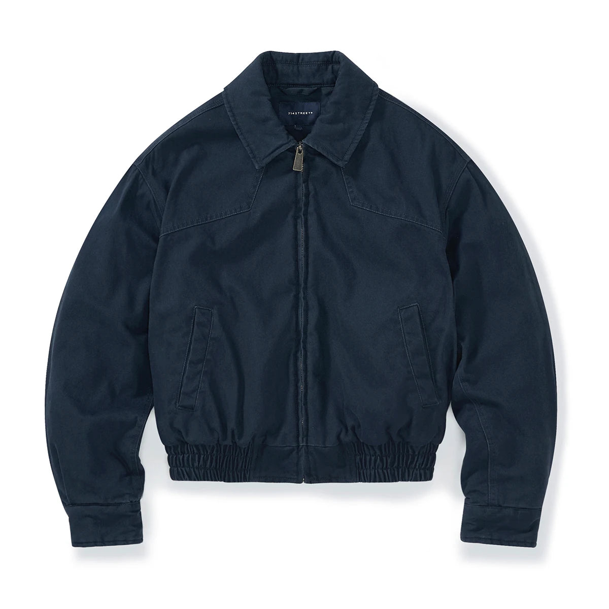 714Street Vintage MA1 Bomber Jacket Washed Cinched-Waist Cropped