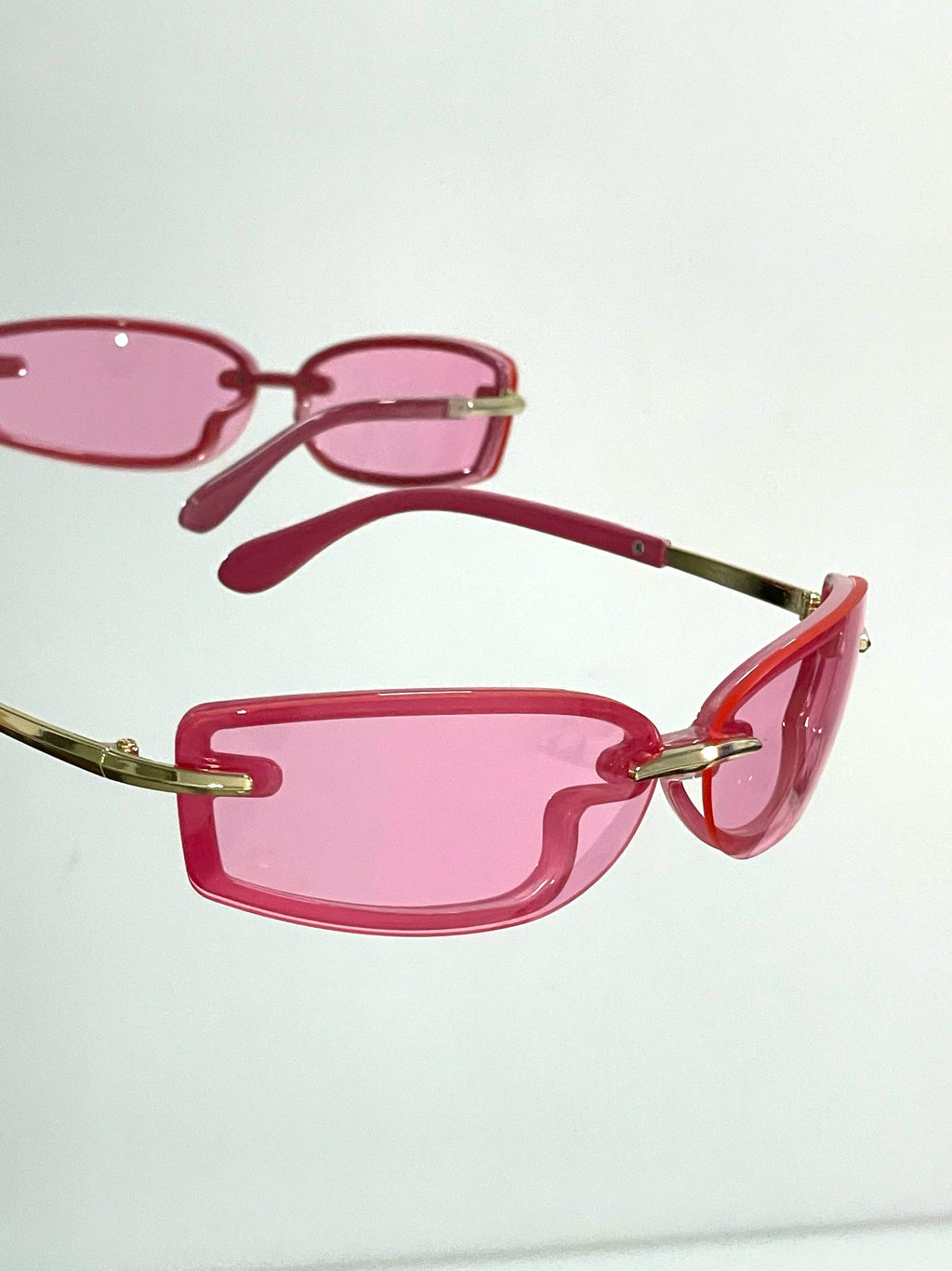 Salty gummy Frameless Pilot Retro Sunglasses