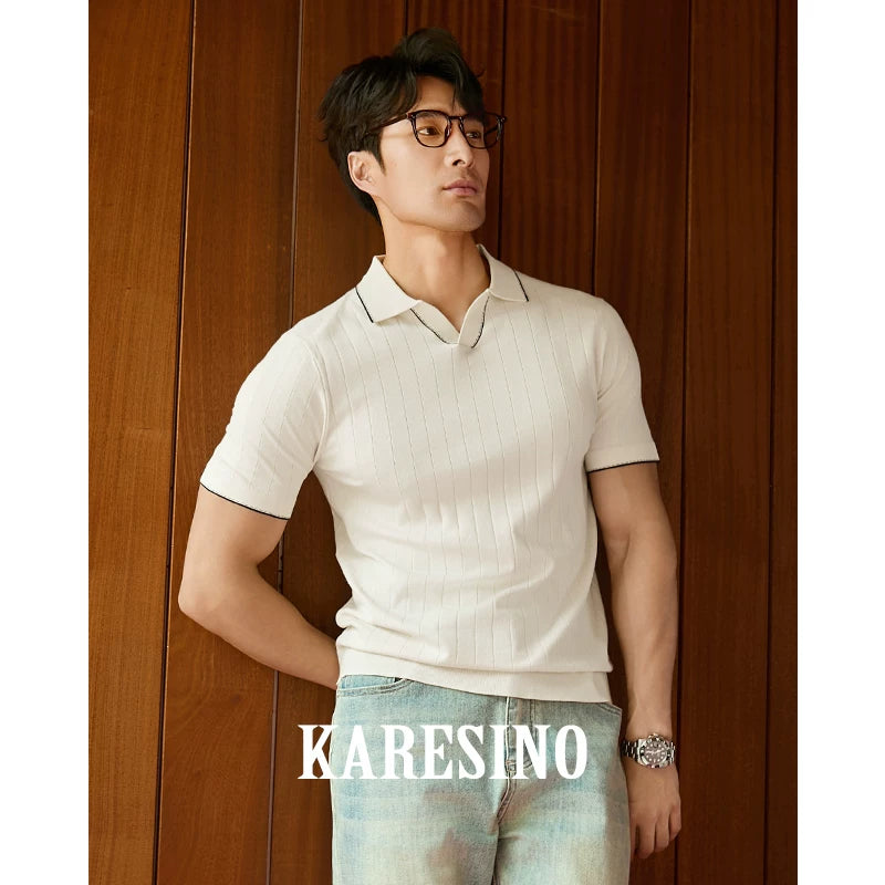 KARESINO Contrast Polo Shirt