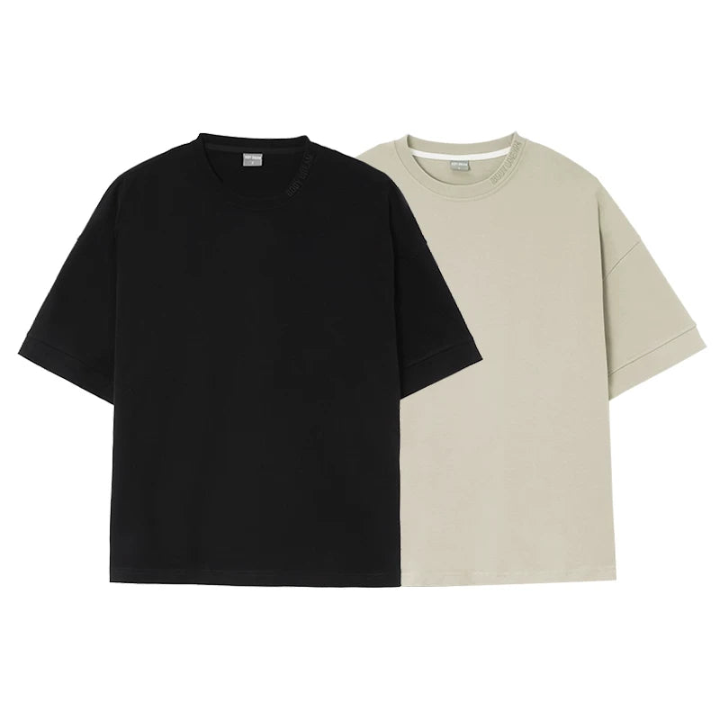 BODYDREAM Heavyweight Pure Cotton Embroidered Loose Tee
