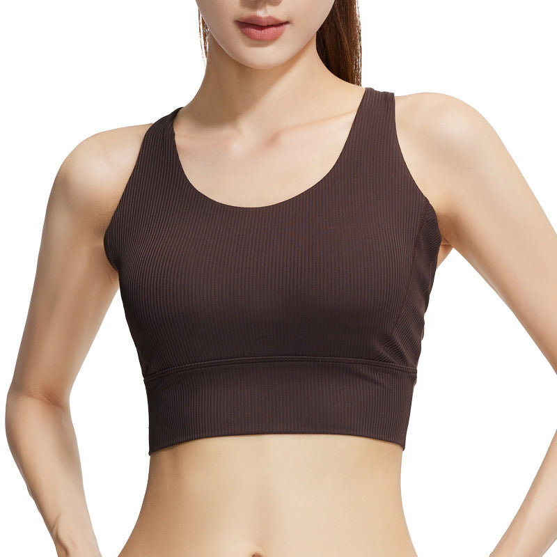 TIANQINGSE Fixed Chest Pad Yoga Back Sports Underwear