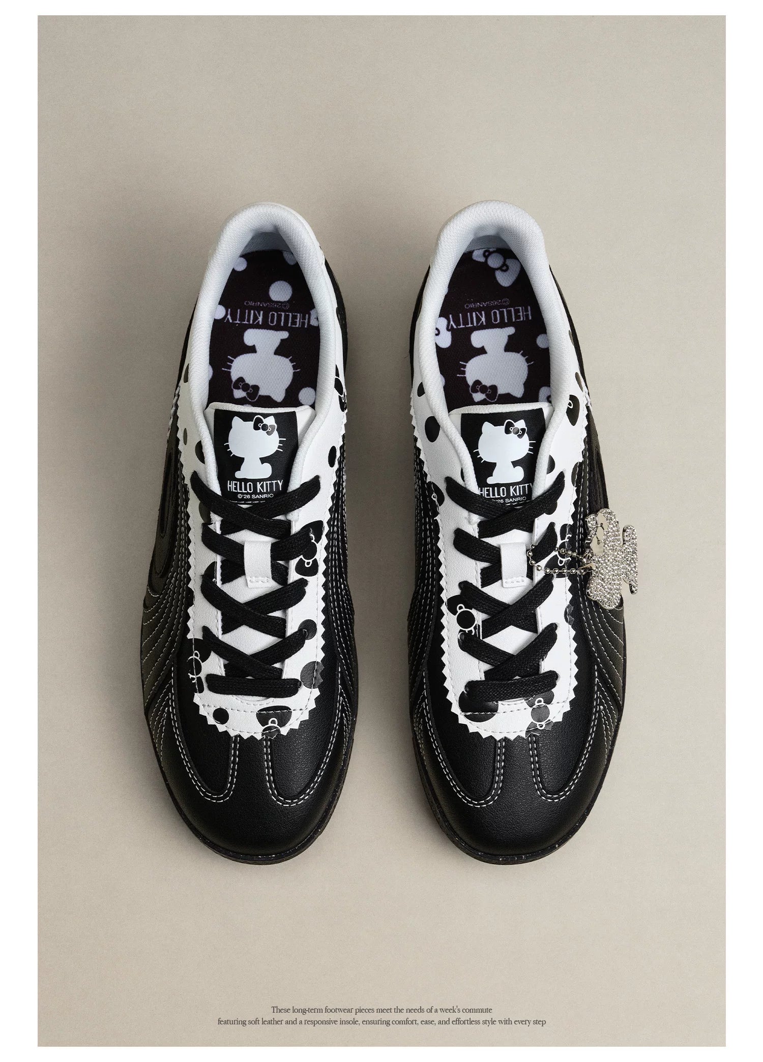 OLD ORDER Hello Kitty Polka Dot Lace-Up Sneaker