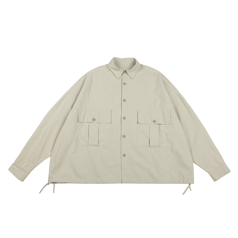 NOEARS Retro Loose Short Tooling Lapel Jacket