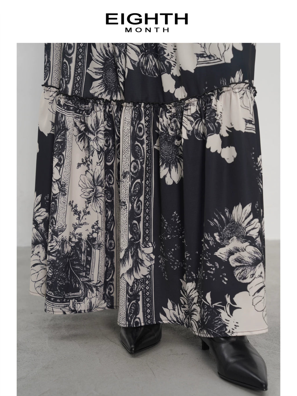 EIGHTHMONTH Retro Slim Long Skirt