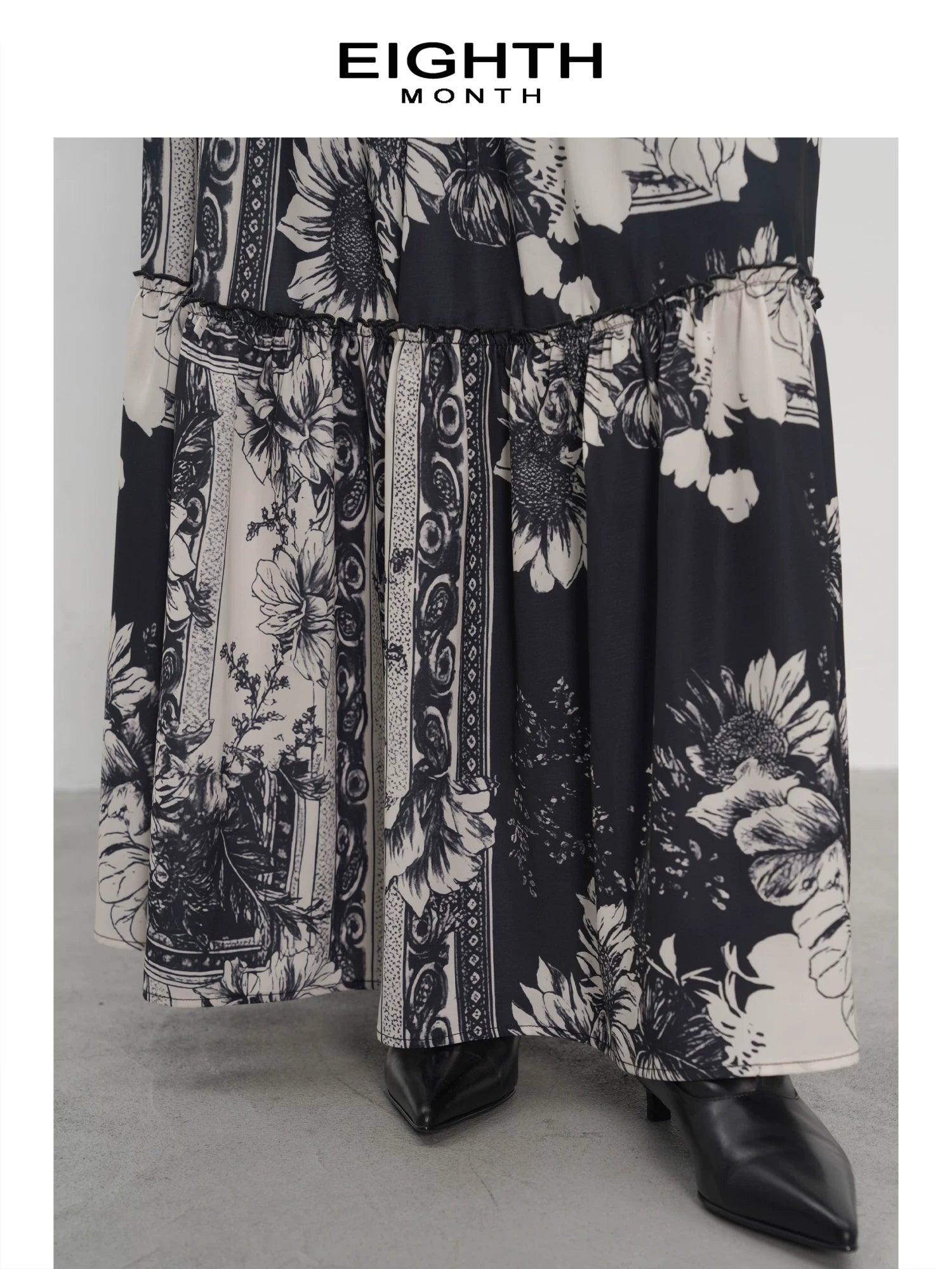 EIGHTHMONTH Retro Slim Long Skirt