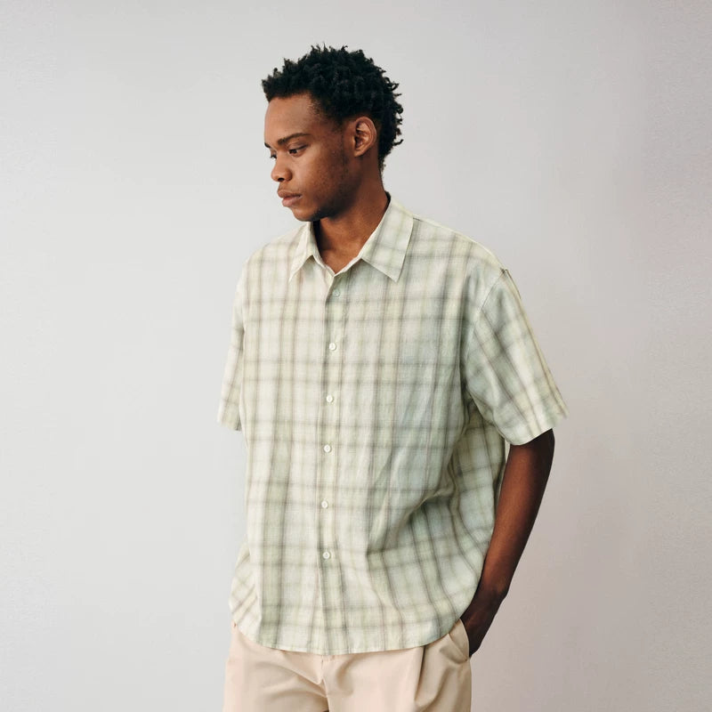 NONRADICAL Gradient Check Breathable Shirt