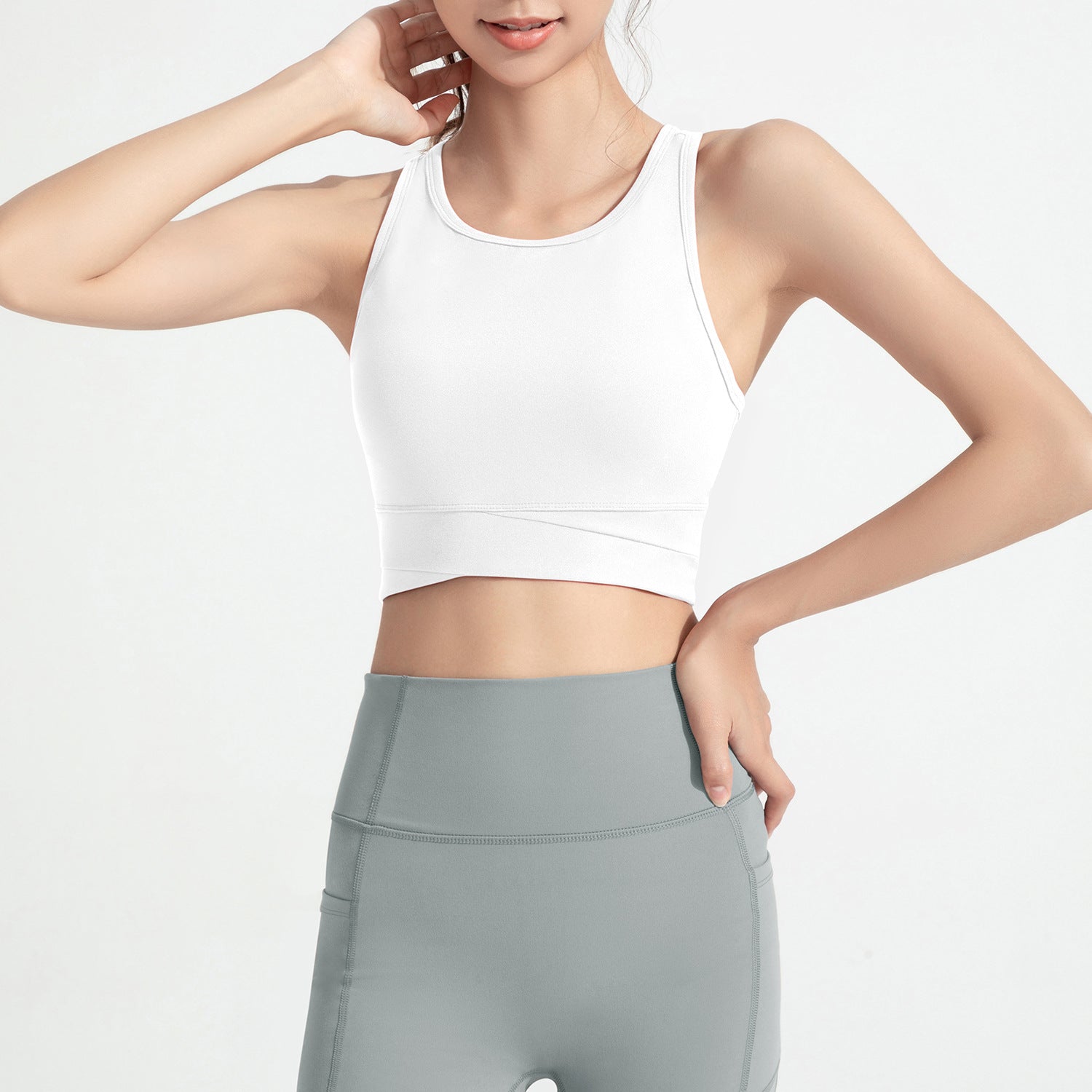 ATHENA LULU High Support Seamless Strappy Back Sports Bra