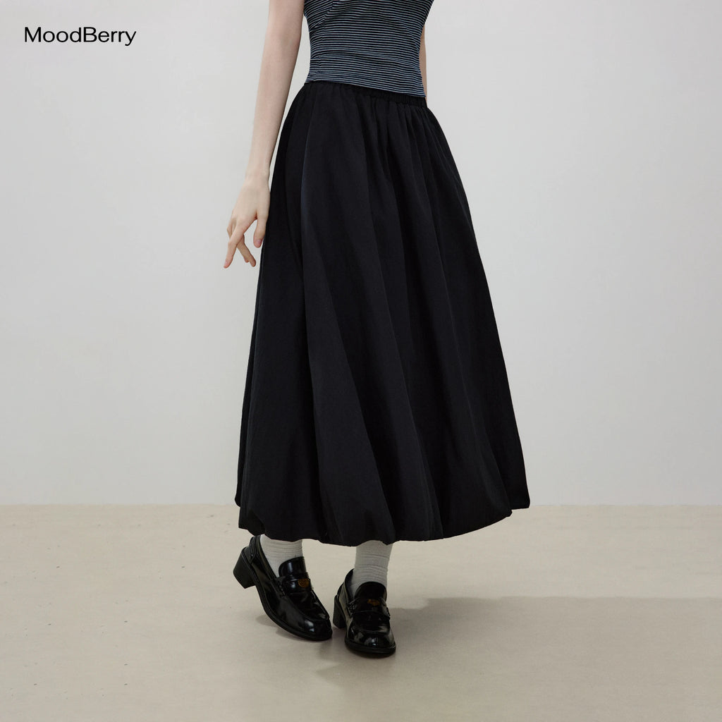 MoodBerry Retro Floral A-Line Skirt