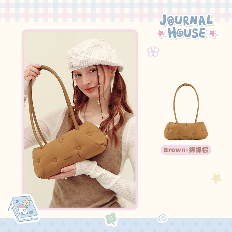 VANWALK Magnetic Snap Faux Leather Baguette Bag