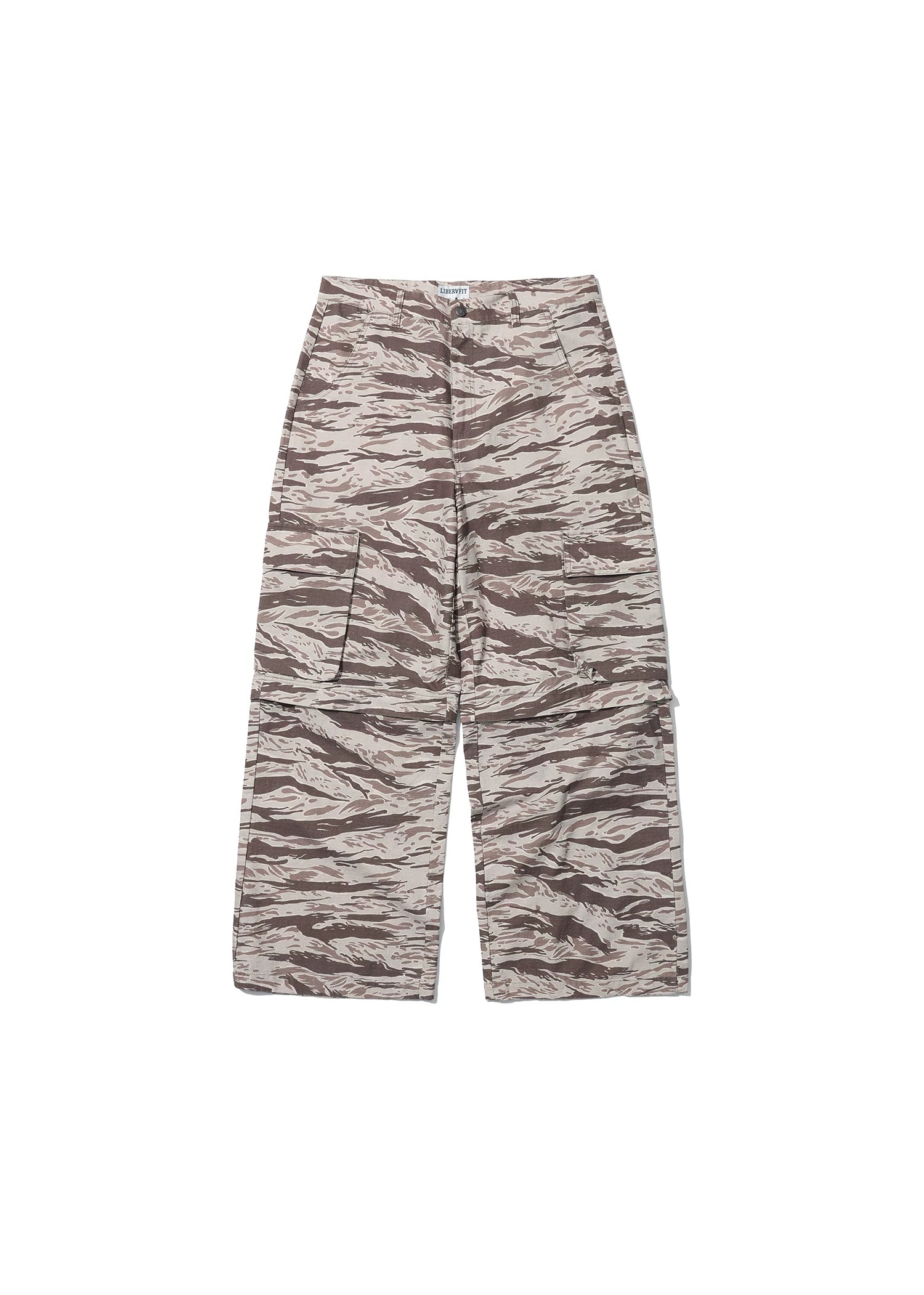 LIBERAFIT Tiger Pattern Camouflage Multi-stage Removable Tooling Shorts