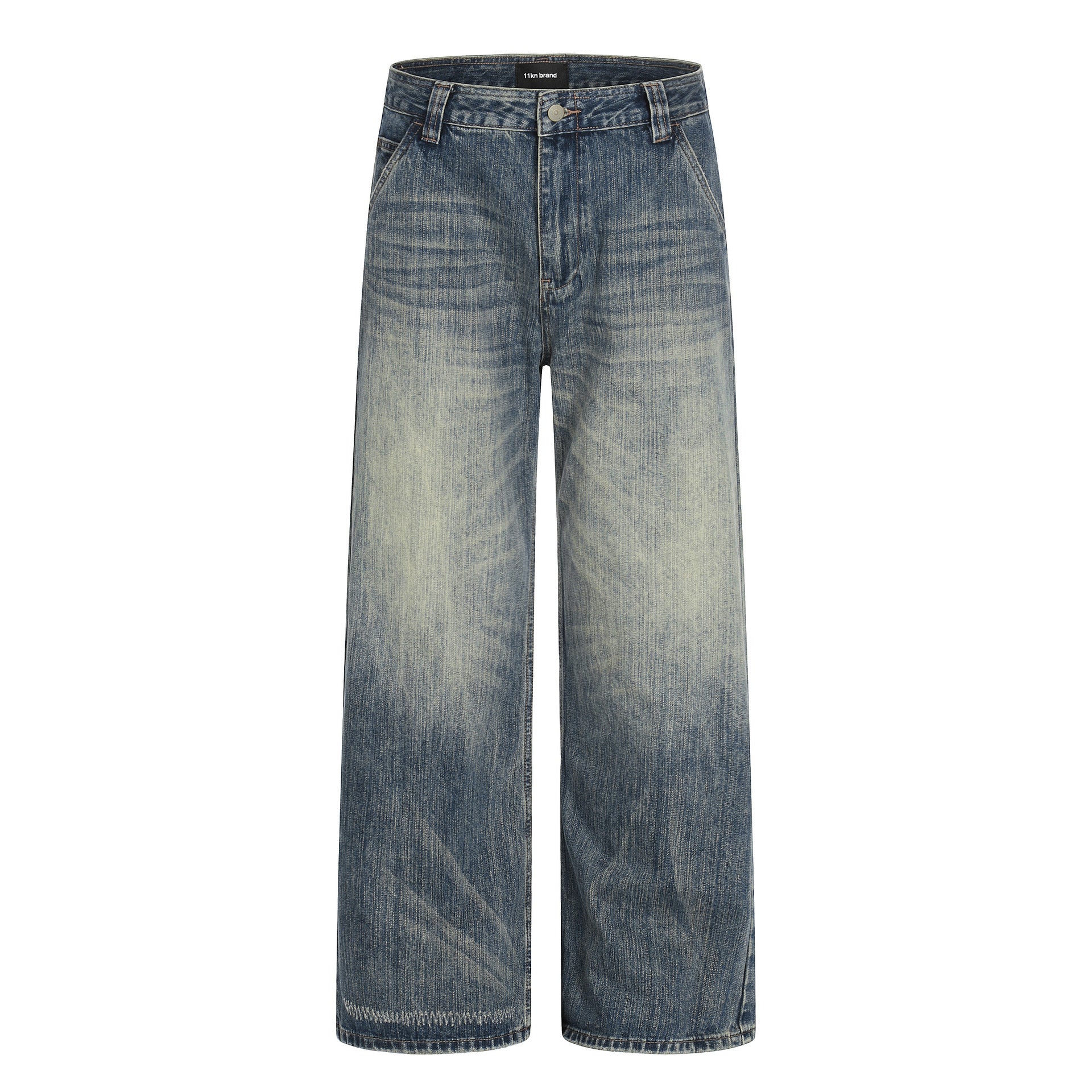 11KN Retro Straight Loose Versatile Skinny Jeans