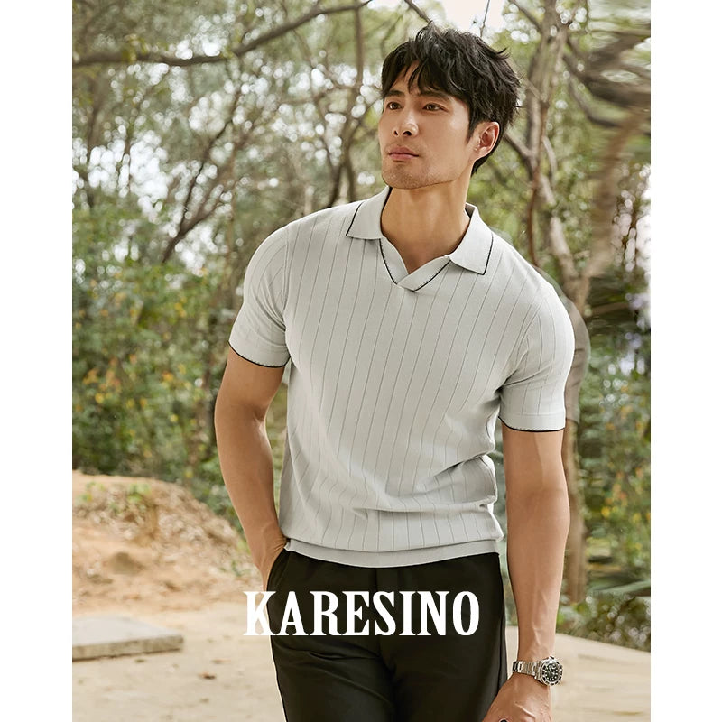 KARESINO Contrast Polo Shirt