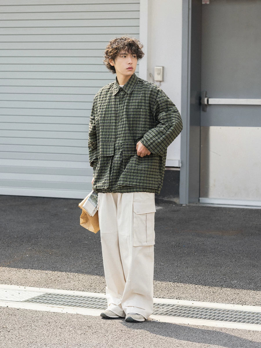 NOEARS Japanese Plaid Versatile Casual Shirt