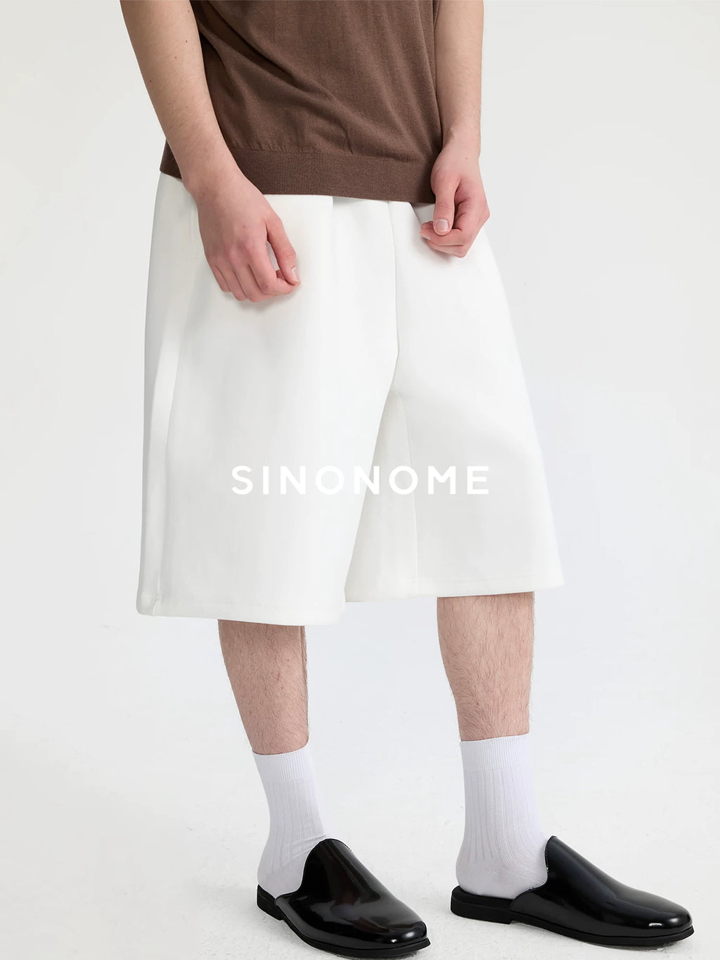 SINONOME Air-Layer 400g Relaxed Wide-Leg Sweat Shorts