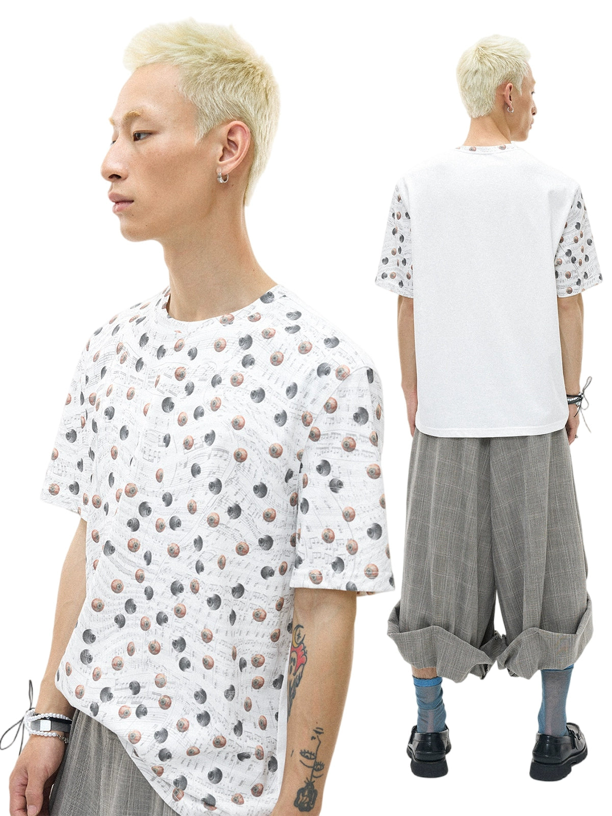 PHYS Cool Feeling Full Print Eye Piece Splicing Tee