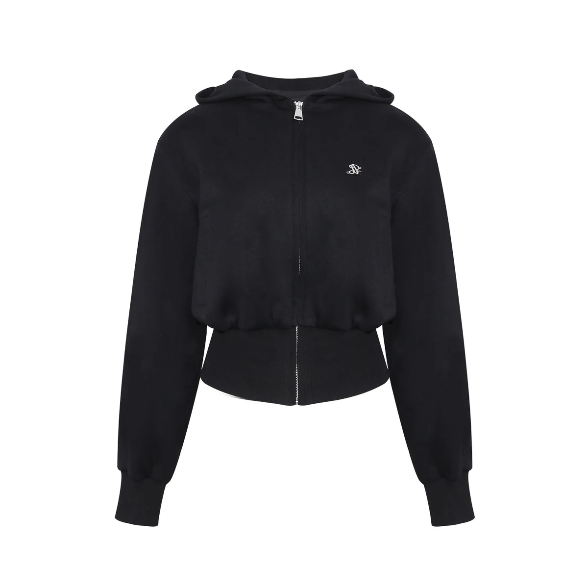 Wildberry Hooded Jacket Striped High-Waist Joggers Set