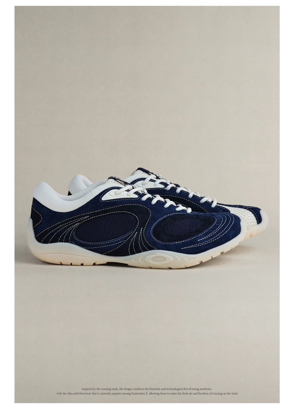 OLD ORDER Blue Kyanite Mesh Lace-Up Sneaker
