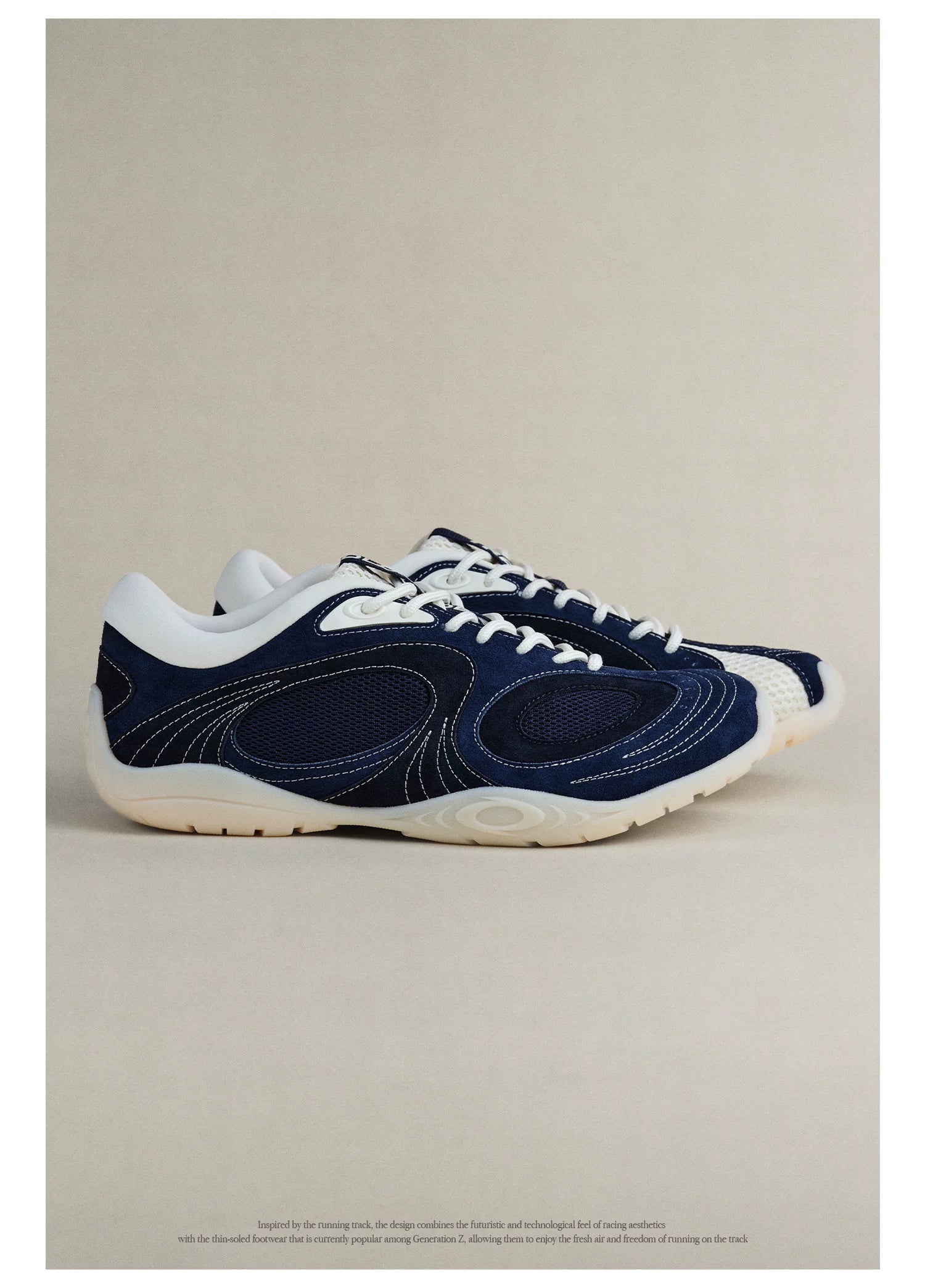 OLD ORDER Blue Kyanite Mesh Lace-Up Sneaker