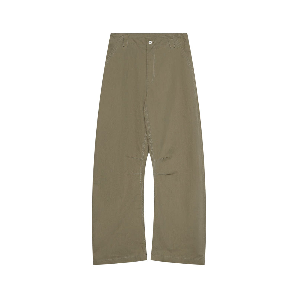 FUNKYFUN Washed Loose Curved-Blade Cargo Pants