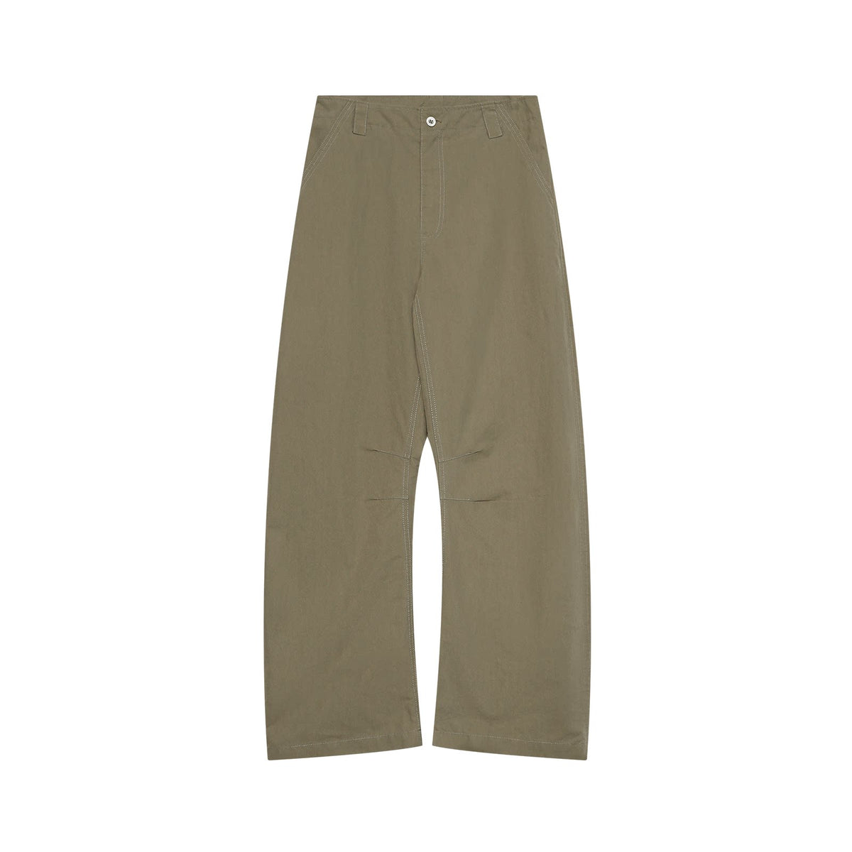 FUNKYFUN Washed Loose Curved-Blade Cargo Pants