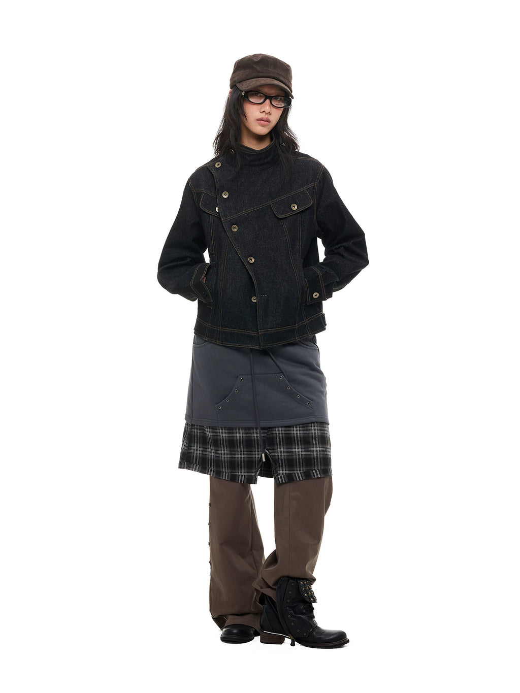 JIKOO Prussia Raw Denim Oversized Jacket