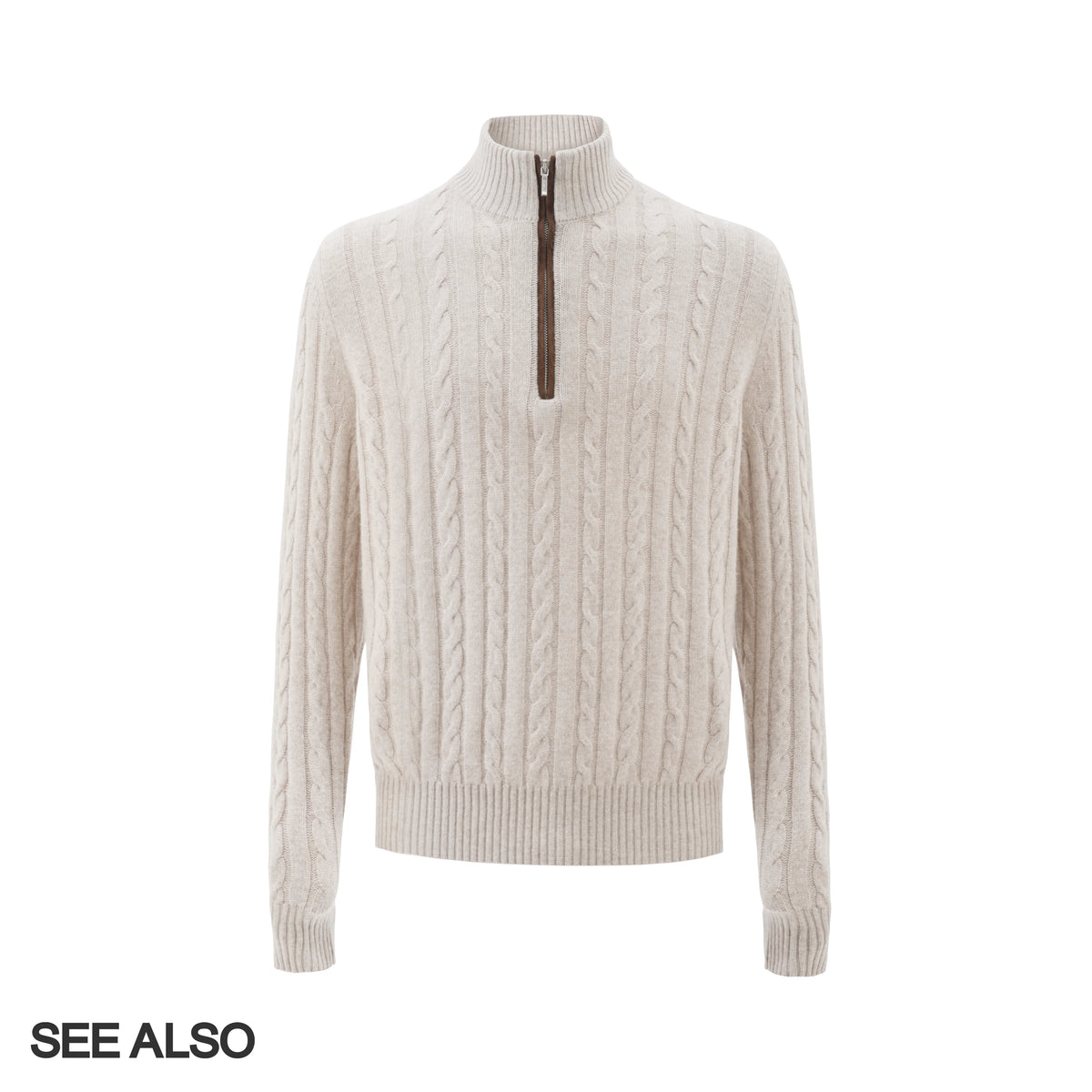 SEE ALSO Cable-Knit Half-Zip Loose Fit Sweater