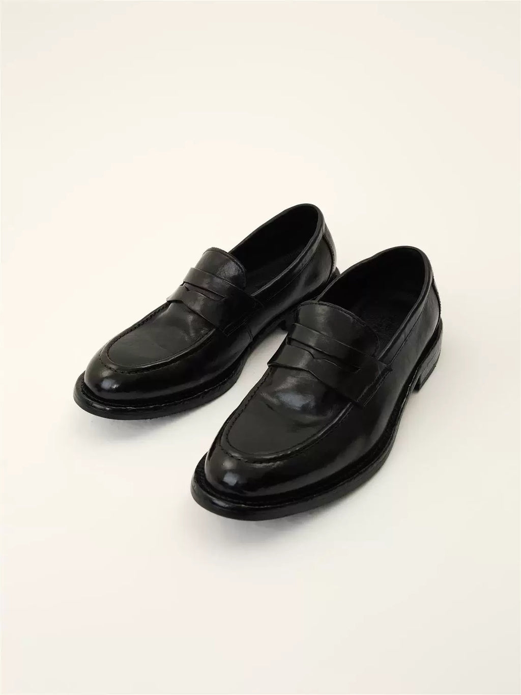 AMBSOM Goodyear Welt Leather Horsehide Loafer