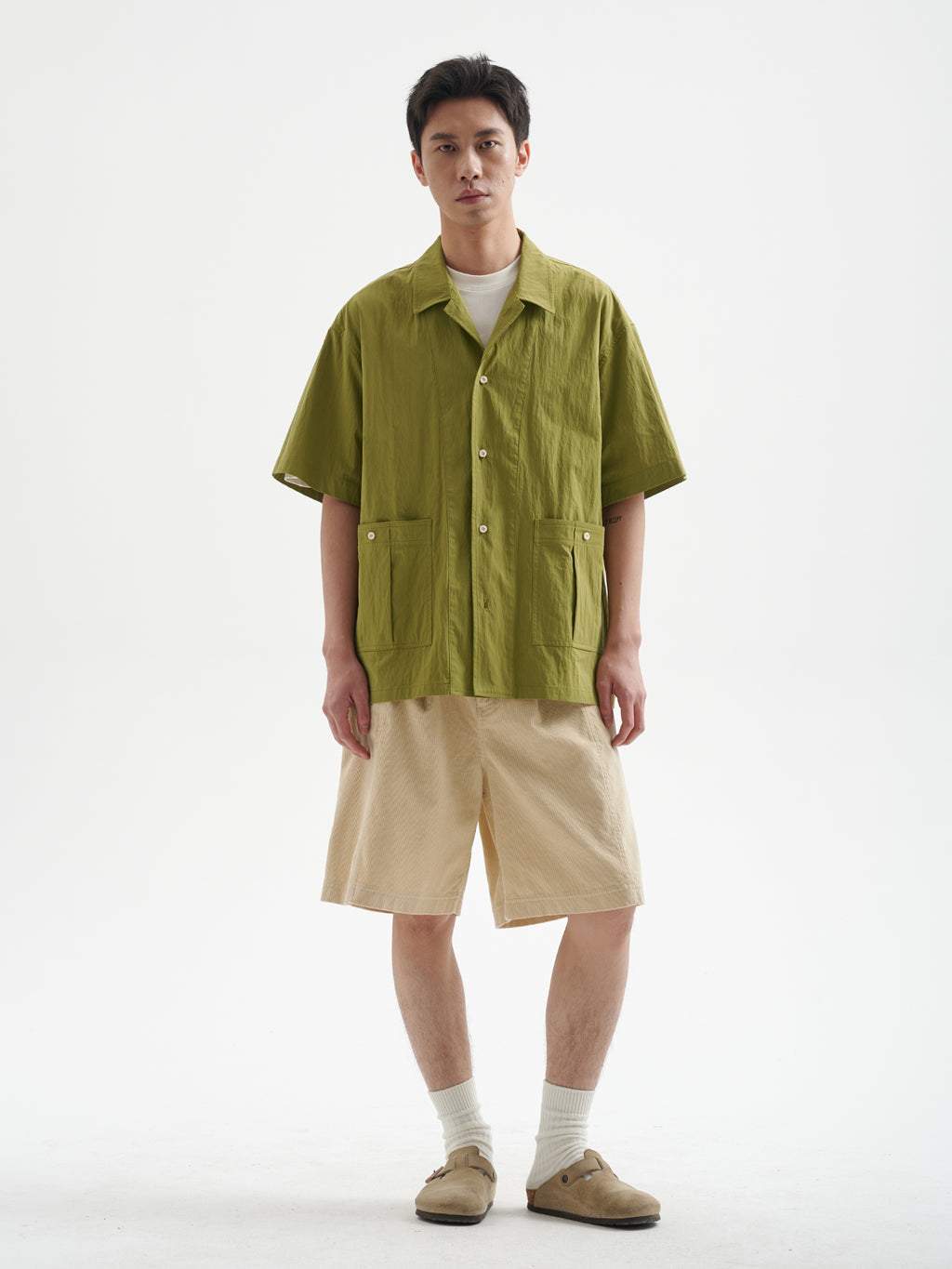 BUTTBILL 25SS Japanese Vintage Tooling Short Sleeve Shirt