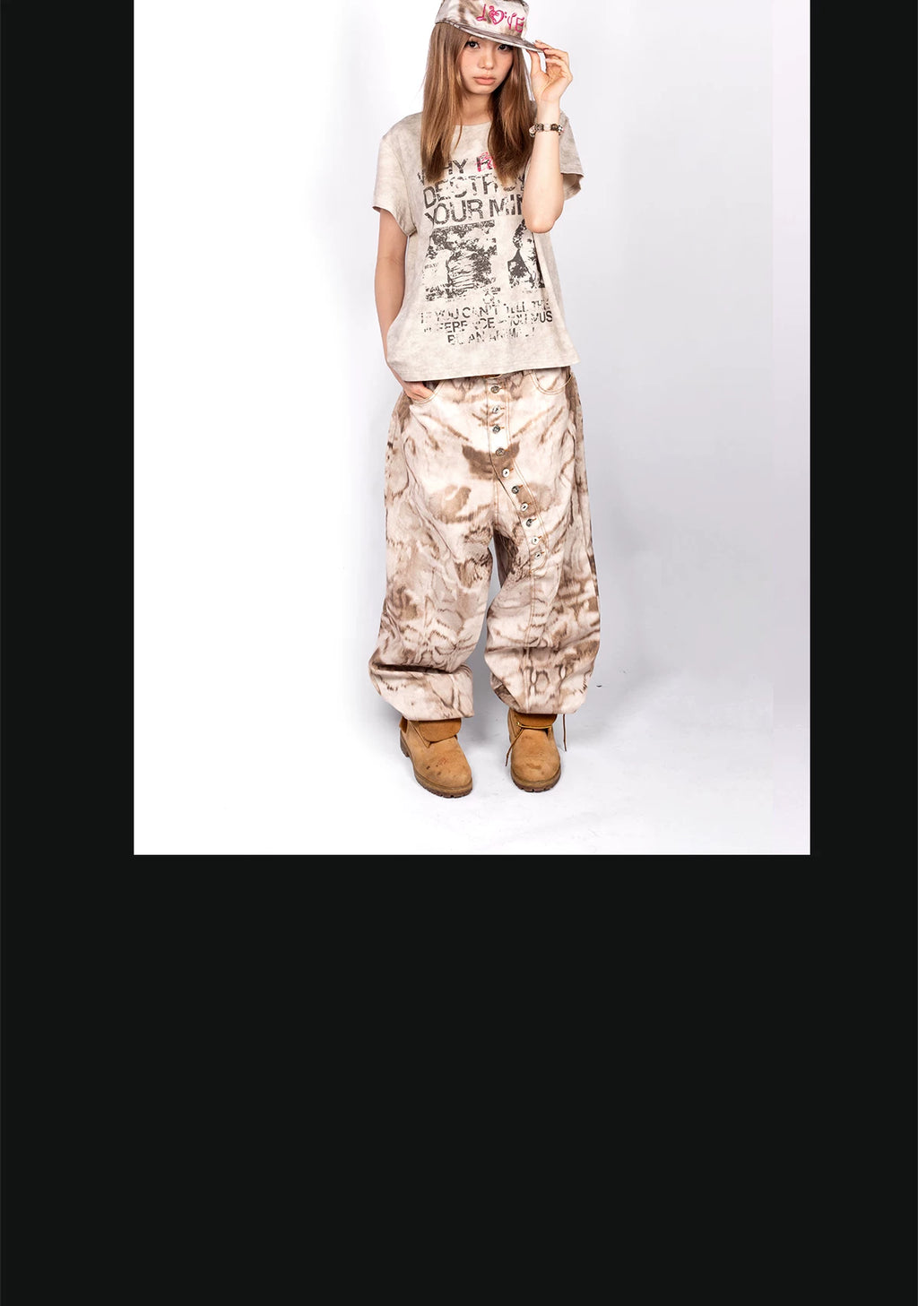 YBSSTREETMARKET Vintage Desert Snake Wide Leg Pants