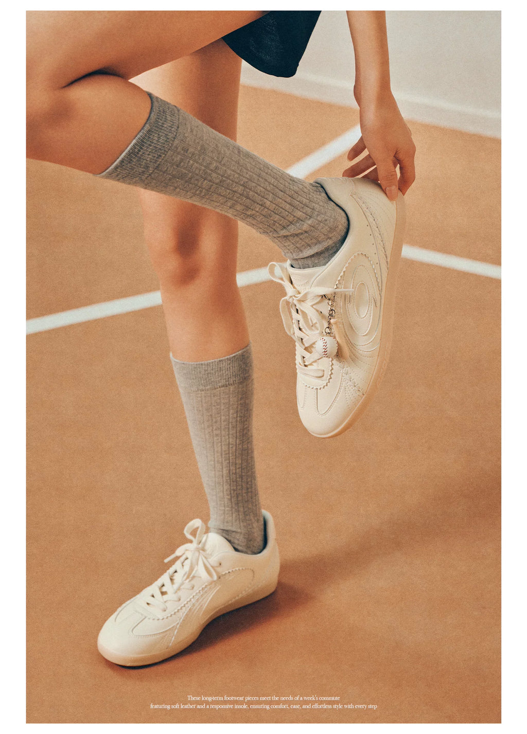 OLD ORDER Leather Lace-Up Retro Trainer