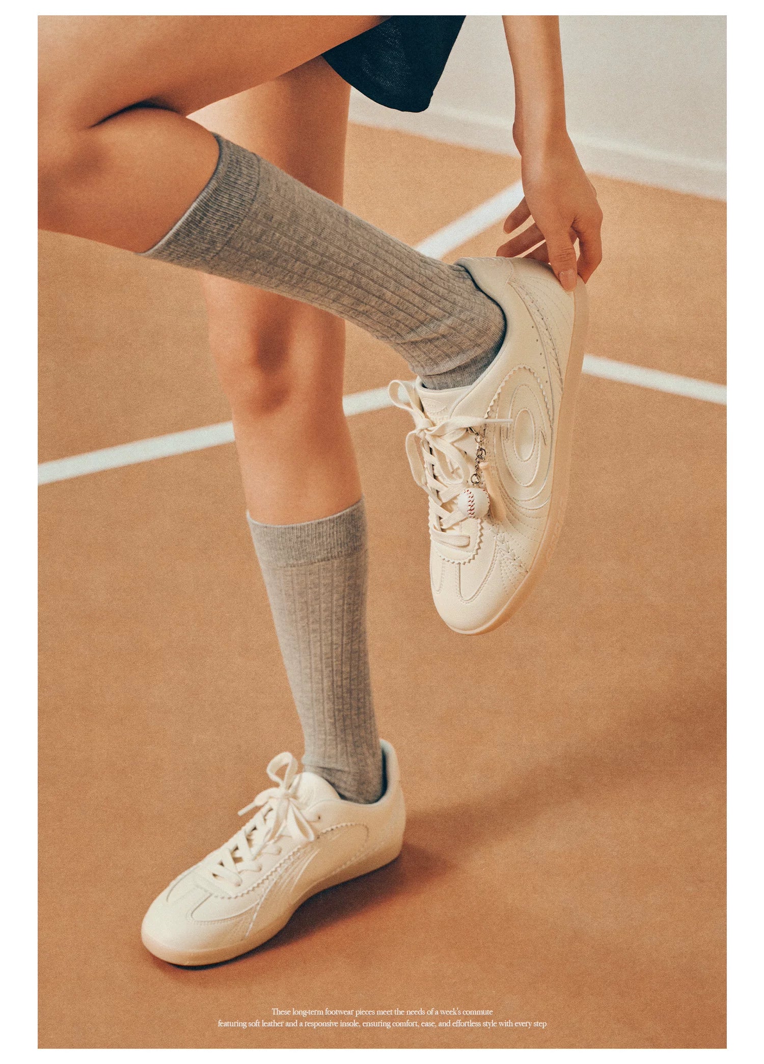 OLD ORDER Leather Lace-Up Retro Trainer