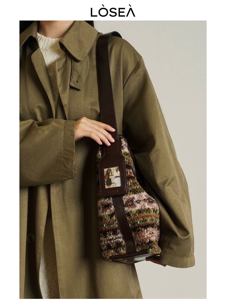 LOSEA Stray Wind Fluff Retro Shoulder Bag