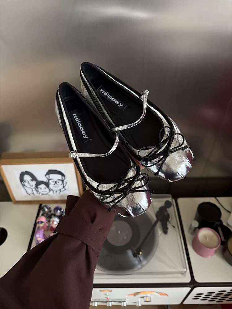 MILOOEY french ballet mary jane leather flats
