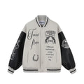 Matcha Story Embroidered Loose Bomber Jacket