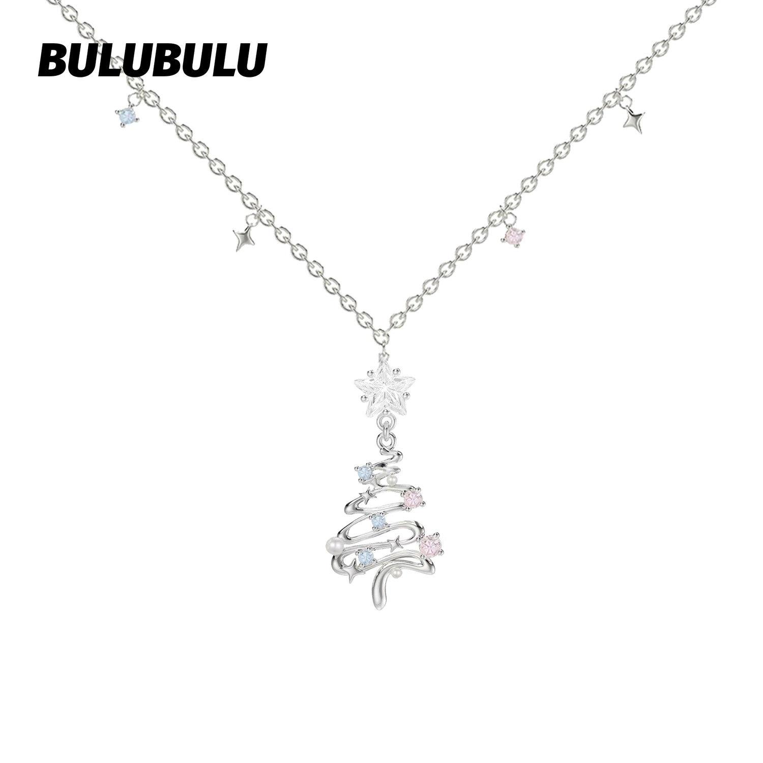 BULUBULU Colorful Dream Christmas Tree Necklace
