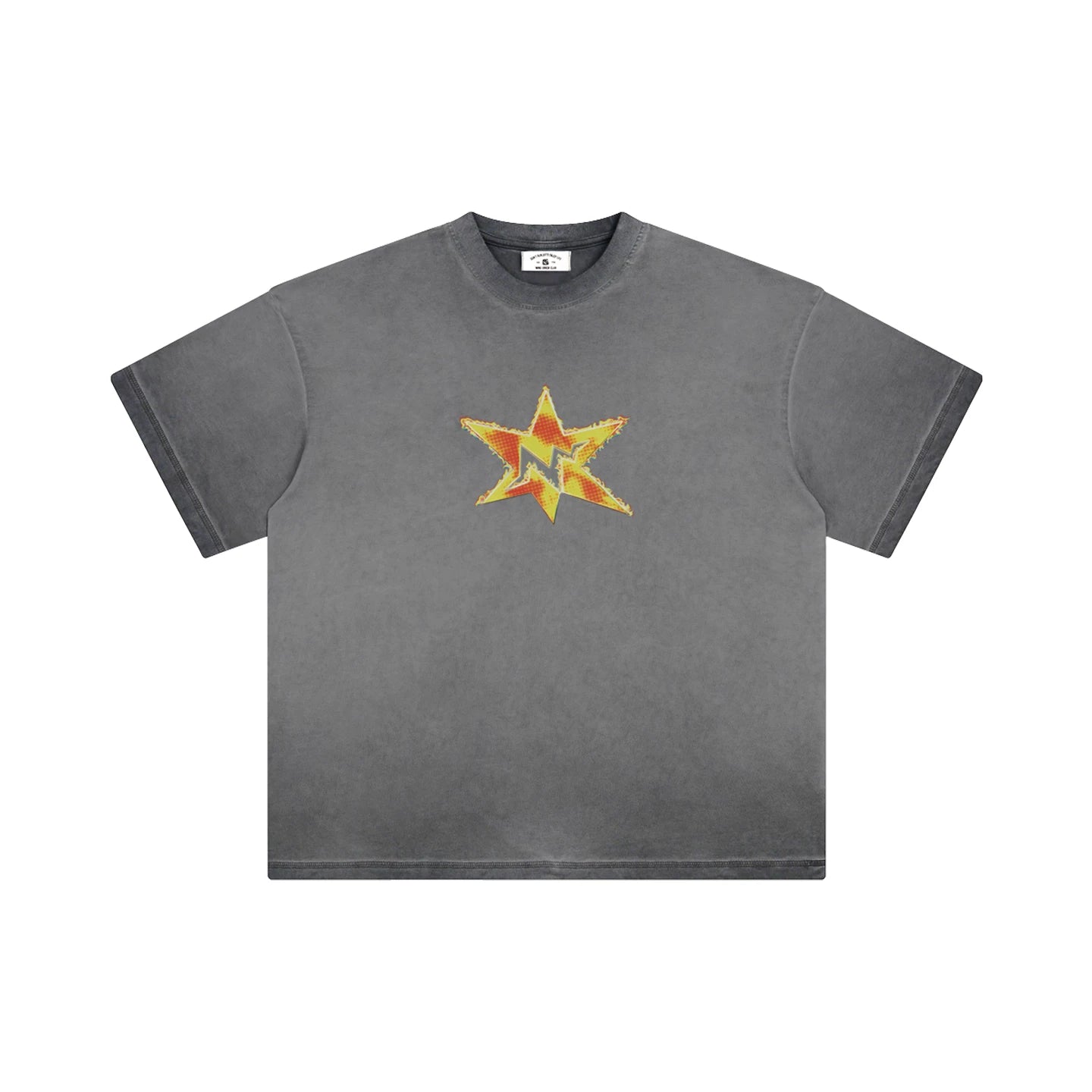 MindError Flame Star Print Gradual Change Tee