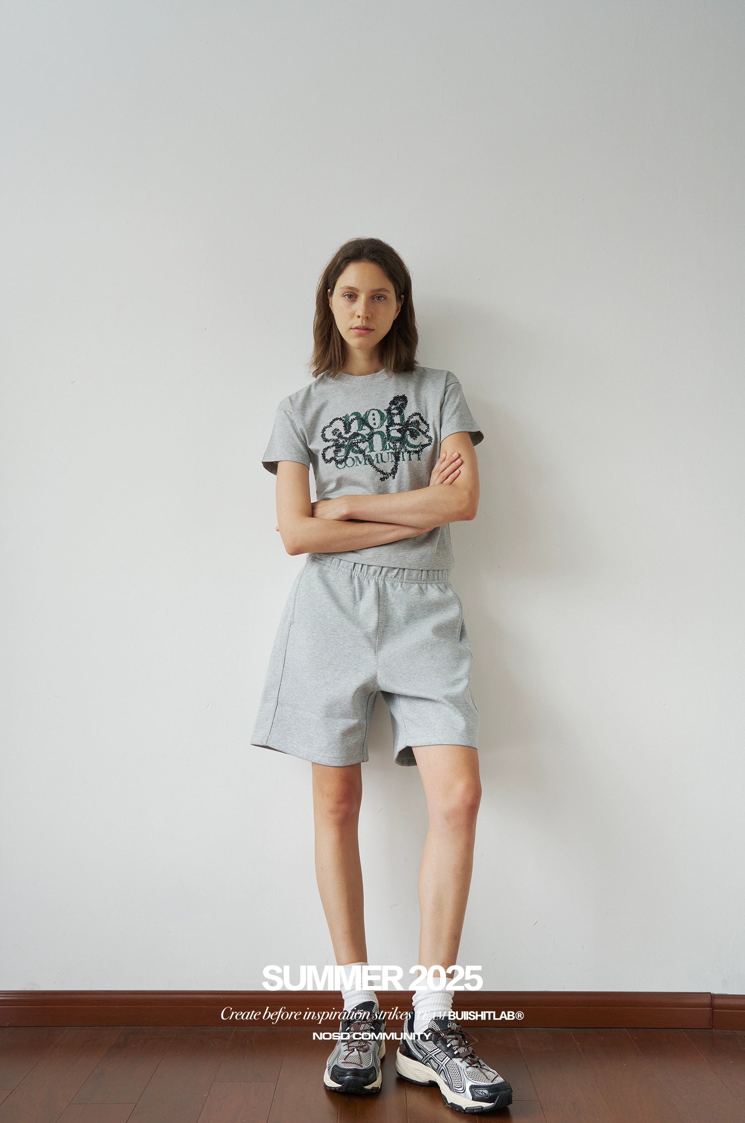NOSD Casual Short Shoulder "Hand Painted Flower" Tee
